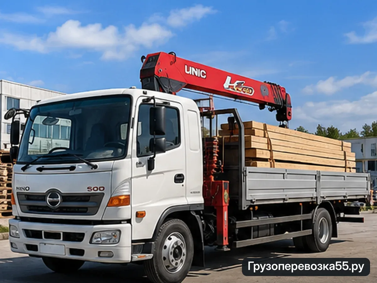 Фото перевозчика Сергей: Hino 500 с КМУ · Манипулятор · 10 т, Омск